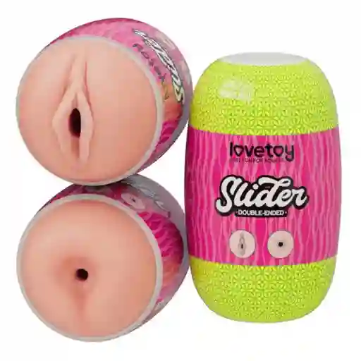 Masturbador Slider Doble Vagina Y Ano - Mocha