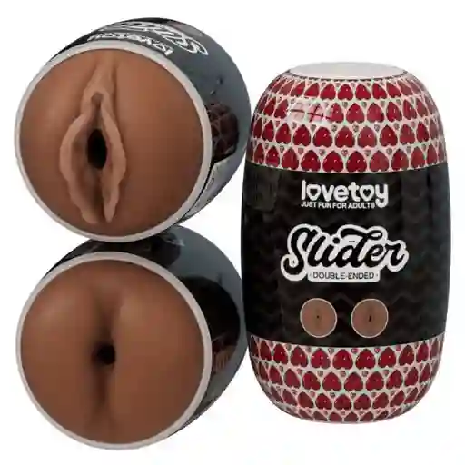 Masturbador Slider Doble Vagina Y Ano - Mocha