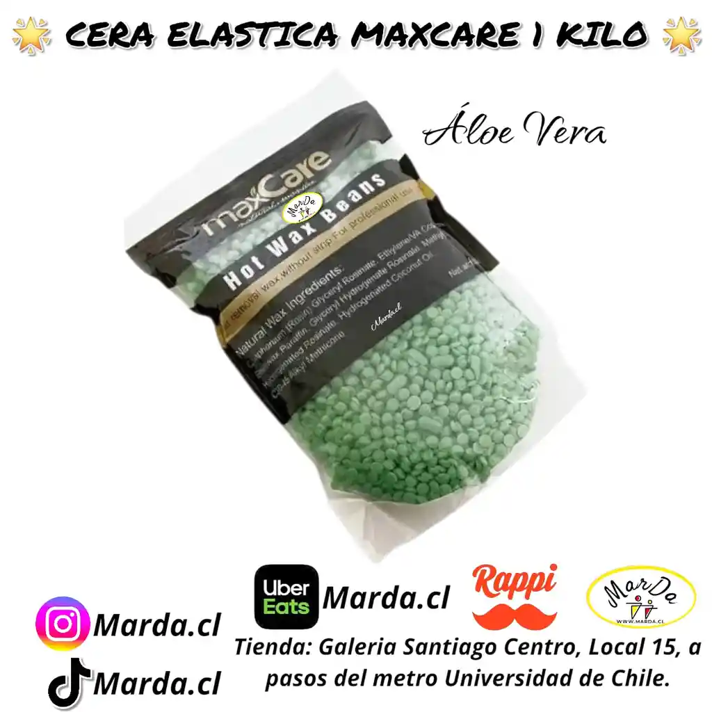 Cera Depilacion Elastica 1 Kilo Aloe Vera Maxcare