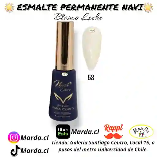 Esmalte Permanente Navi 58 Blanco Leche