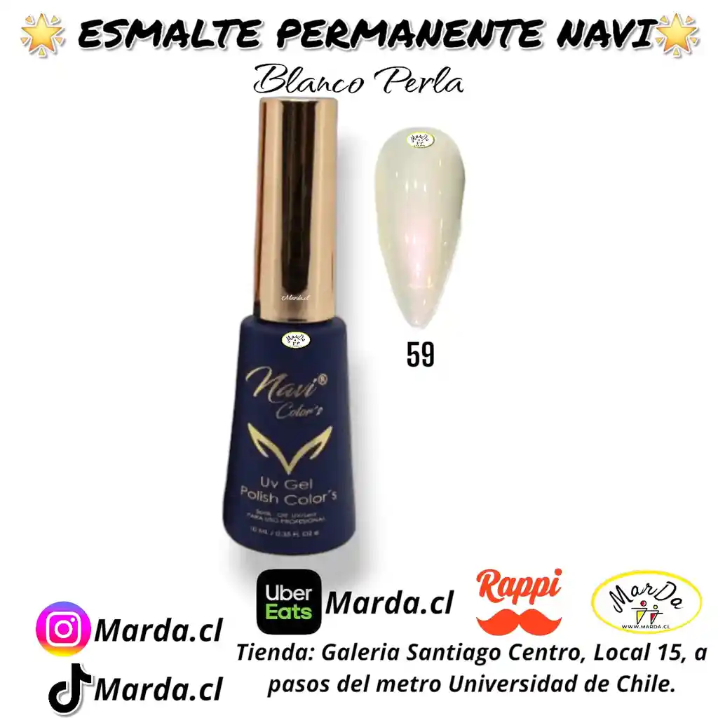 Esmalte Permanente Navi 59 Blanco Perla