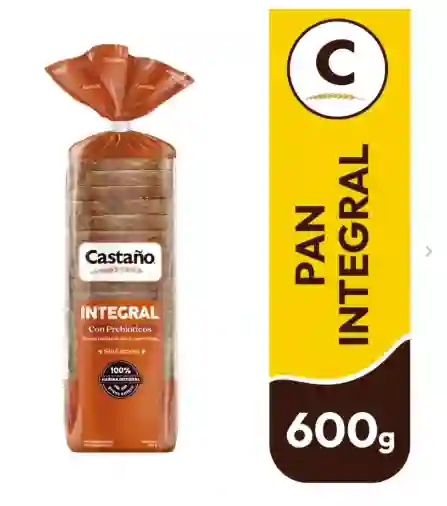 Pan De Molde Integral Con Prebióticos Castaño 600 G