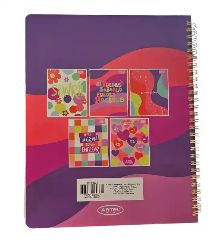Cuaderno Universitario 100 Hojas 7mm Colors