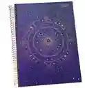 Cuaderno Materia Triple 150 Hjs 7mm Tapa Dura Diseño Astral