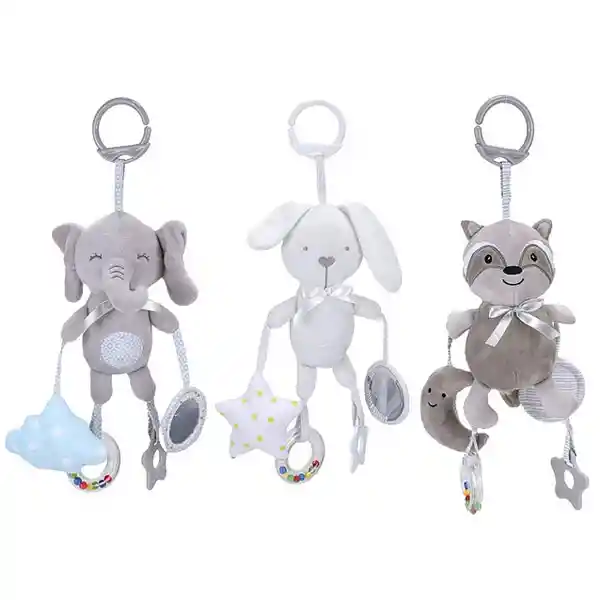 Peluche Sonajero Estimulación Para Bebé – Conejo