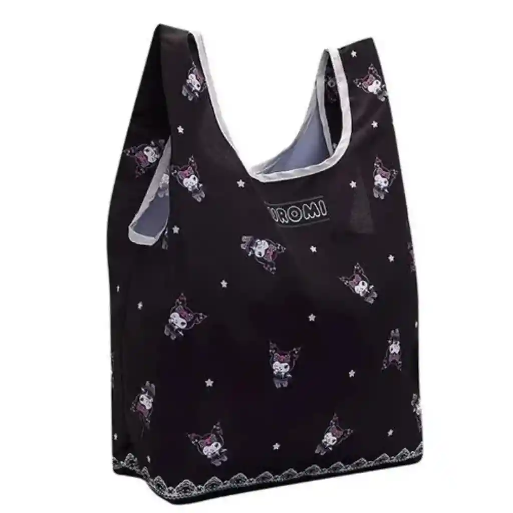 Bolsa Ecologica Con Estuche Linea Pu Kuromi Sanrio Original