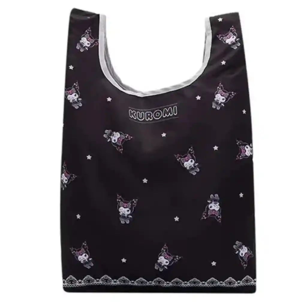 Bolsa Ecologica Con Estuche Linea Pu Kuromi Sanrio Original