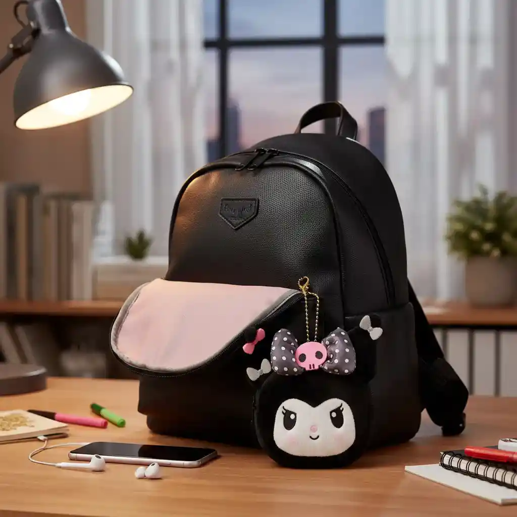 Bolsa Ecologica Con Estuche Linea Pu Kuromi Sanrio Original
