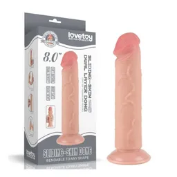 Dildo Realista Con Piel Deslizante 8"