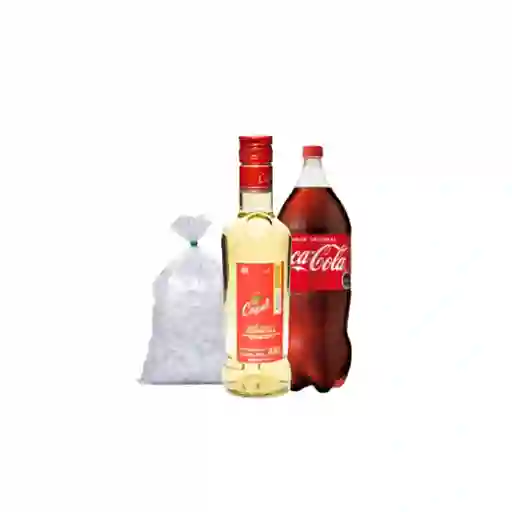 Promo Capel 35 1l + Coca Original 2.5l +hielo 1k