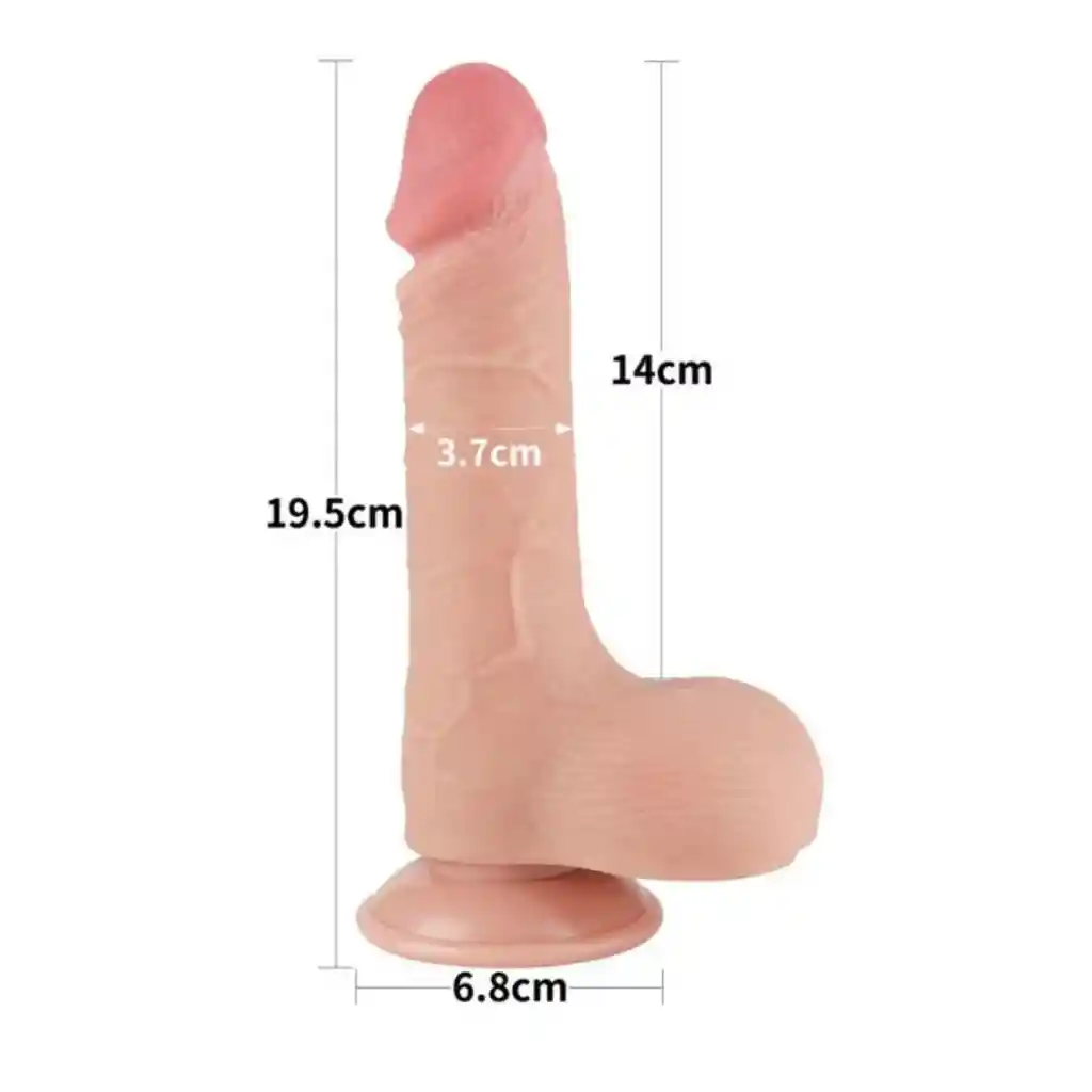 Dildo Realista Con Piel Deslizante 7.5"