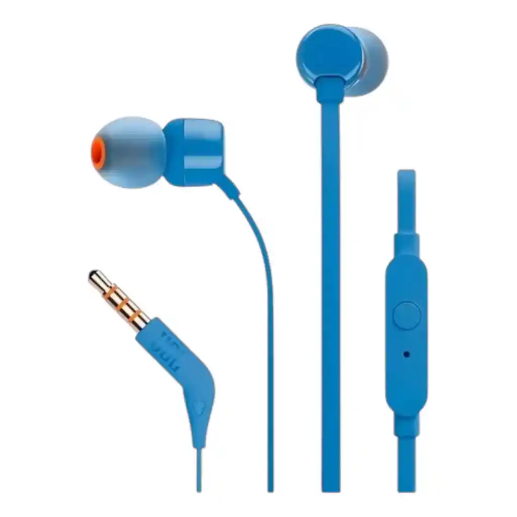Audifono Alambrico Con Gomita Jbl T110 Azul