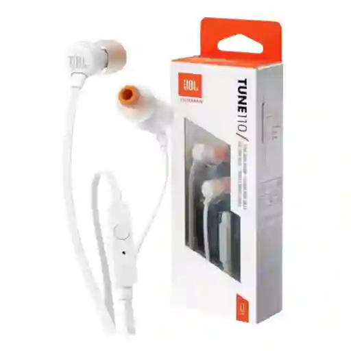 Audífono Jbl T110 Blanco Con Micrófono