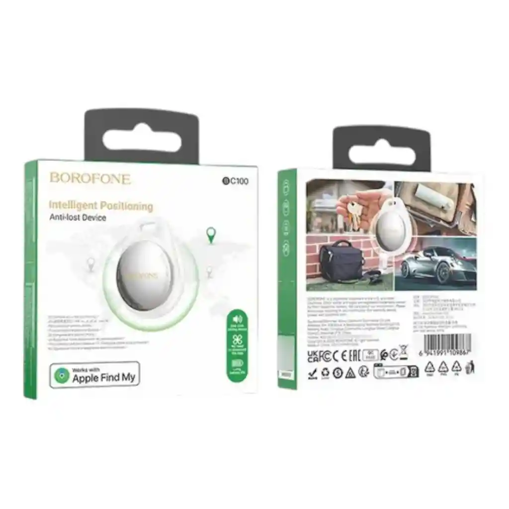 Rastreador Borofone Bc100 Blanco Para Objetos