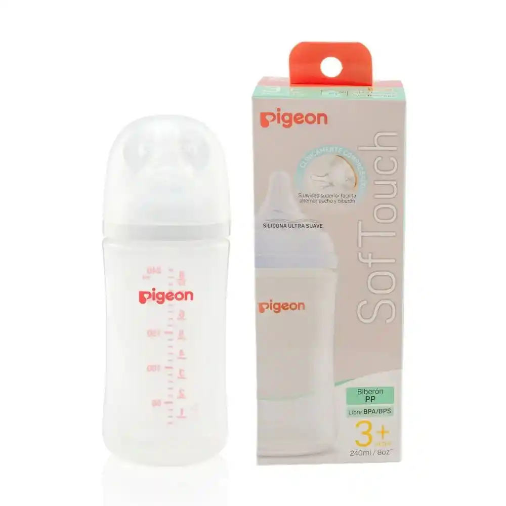 Biberon Soft Touch Peristaltico Boca Ancha Plastico 240 Ml