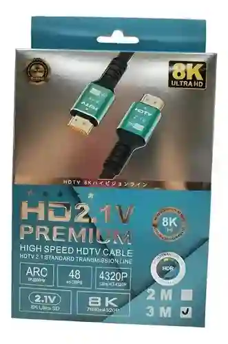Cable Hdmi V2.1 Ultra Hd 8k - 3 Mt