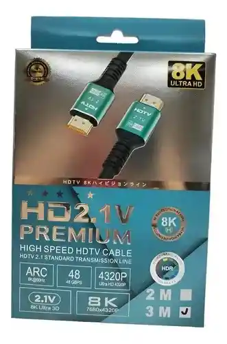 Cable Hdmi V2.1 Ultra Hd 8k - 3 Mt
