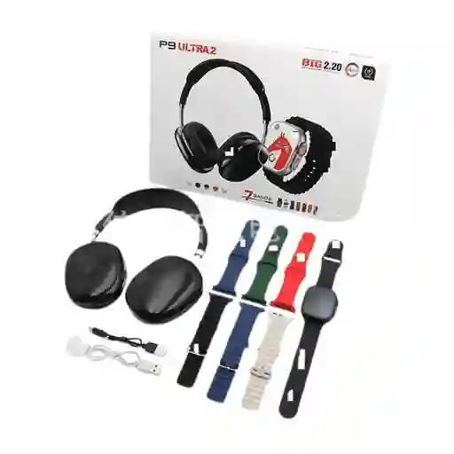 Smartwatch P9 Ultra2 Reloj Inteligente + Audífonos 7 Bandas