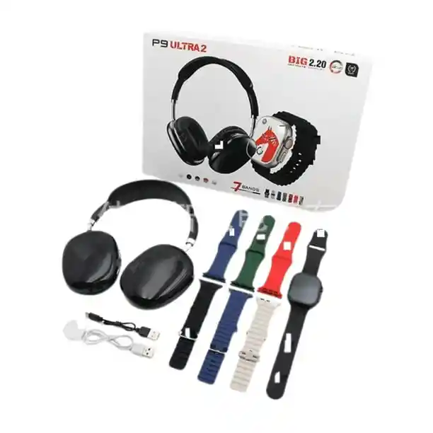 Smartwatch P9 Ultra2 Reloj Inteligente + Audífonos 7 Bandas