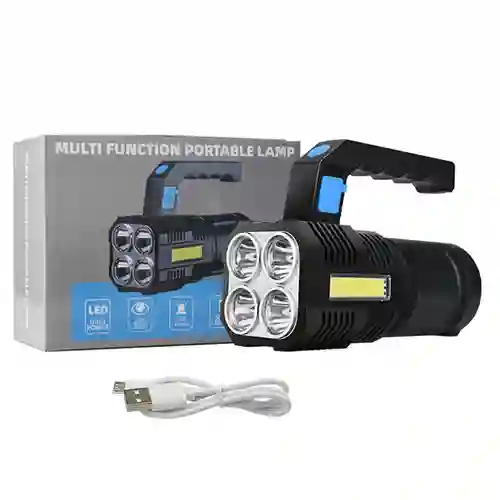 Linterna Usb Recargable De 4 Led