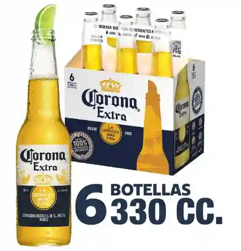 Pack 6 Un. Cerveza Corona 330 Cc