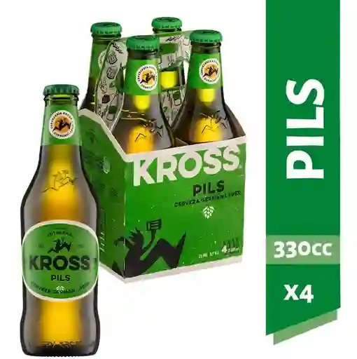 Pack 4 Un. Cerveza Kross Pilsner 330 Cc