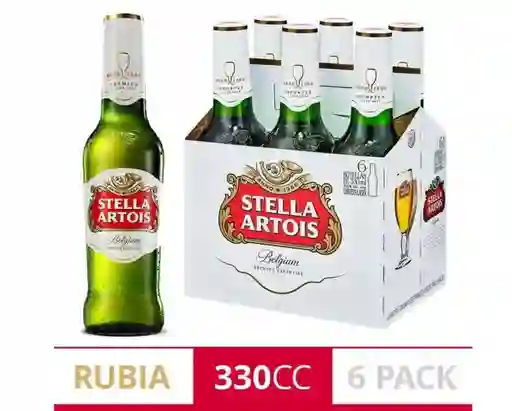 Pack 6 Un. Cerveza Stella Artois 330 Cc