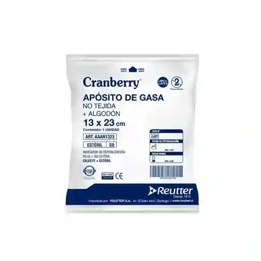 Aposito De Gasa + Algodon 13 X 23 X 1 Und