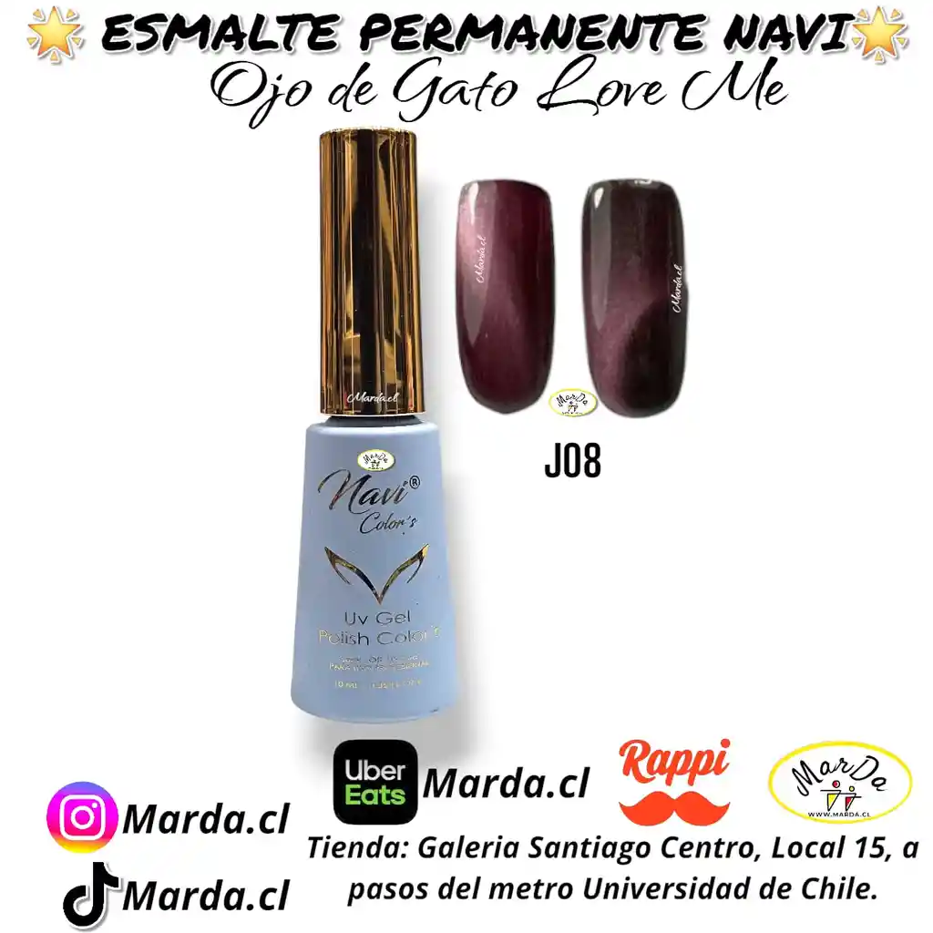 Esmalte Permanente Navi Love Me Ojo De Gato J08