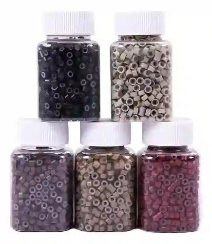 Microring Para Extensión De Cabello 400pcs Color Café Claro