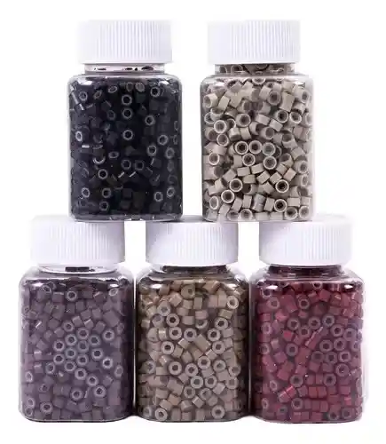 Microring Para Extensión De Cabello 400pcs Color Café Claro