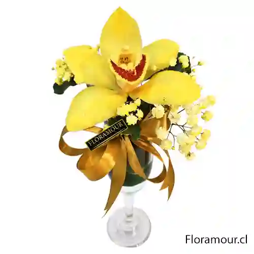 Copa Con Orquídea Individual