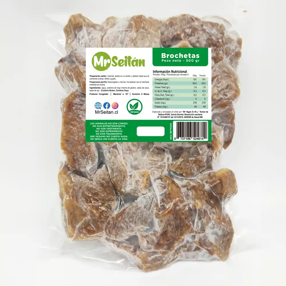 Brochetas 500g Mister Seitan