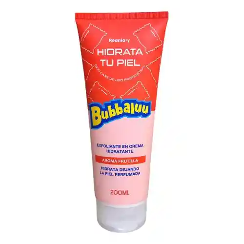 Exfoliante En Crema Hidratante Facial Y Corporal Bubbaluu Fragancia Frutilla