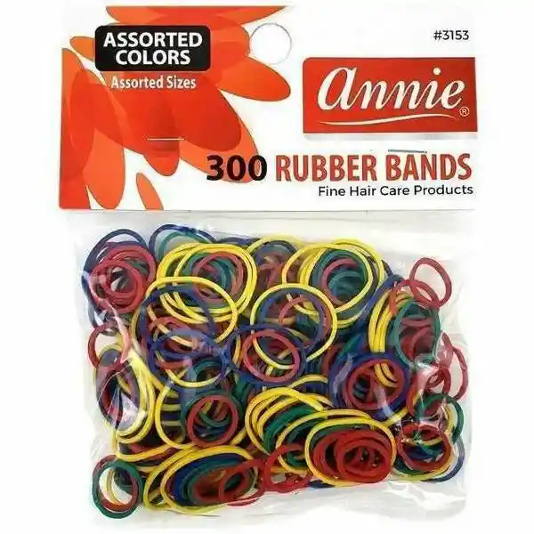 Ligas Elásticas Annie Rubber Bands 300 Unidades Negras 14 Mm