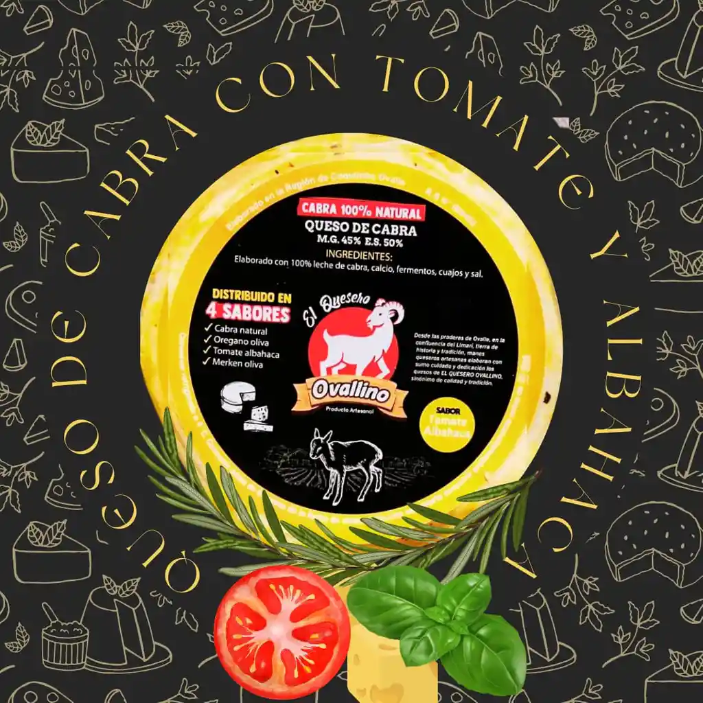 Queso De Cabra Tomate Albahaca