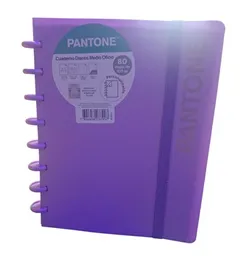 Libreta Discos Medio Oficio Color Lila Pantone