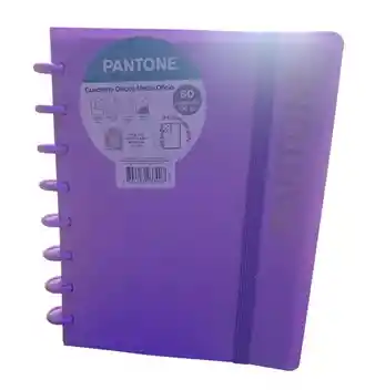 Libreta Discos Medio Oficio Color Lila Pantone