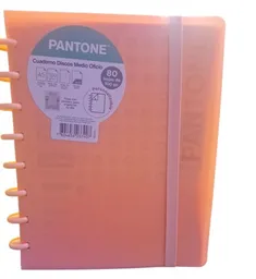 Libreta Discos Medio Oficio Color Naranja Flúor Pantone