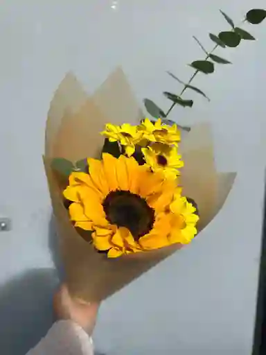 Girasol Individual Con Eucalipto