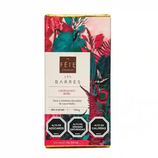 Barra Chocolate Ruby | 34% Cacao | 100 G