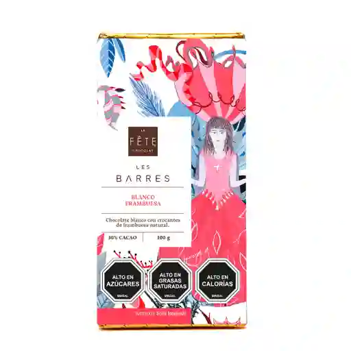 Barra Chocolate Blanco Frambuesa | 30% Cacao | 100 G