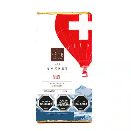 Barra Chocolate De Leche Suizo | 35% Cacao | 100 G