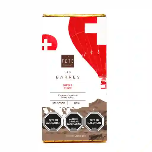 Barra Chocolate Bitter Suizo | 53% Cacao | 100 G