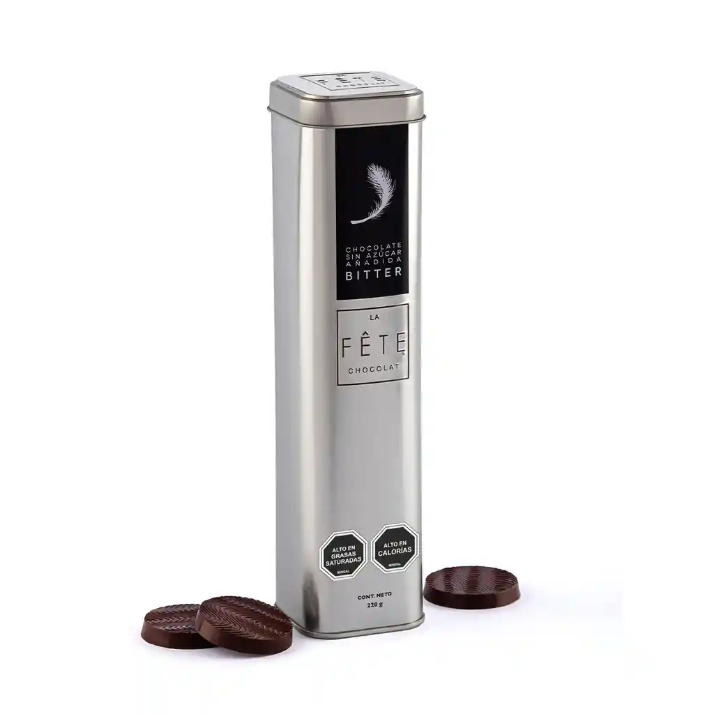 Tubo Chocolate Bitter Sin Azúcar 220 G