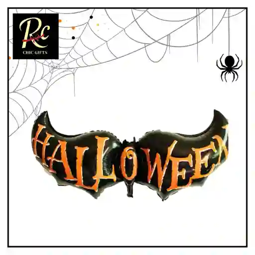 " Globo Halloween Murciélago Metálico - Decoración Fiesta - Regalos Chic"