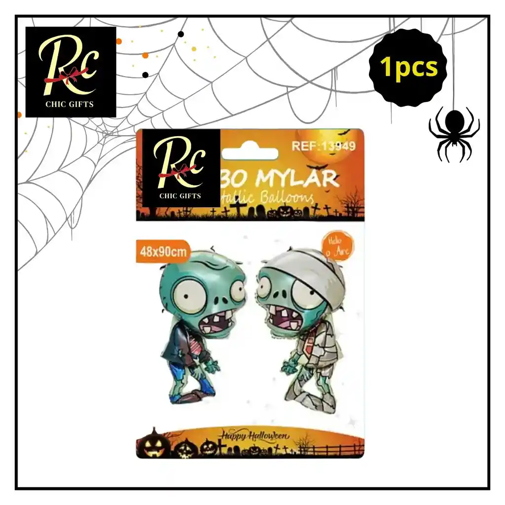 "globo Metálico De Zombie Momia Para Halloween | Regalos Chic "