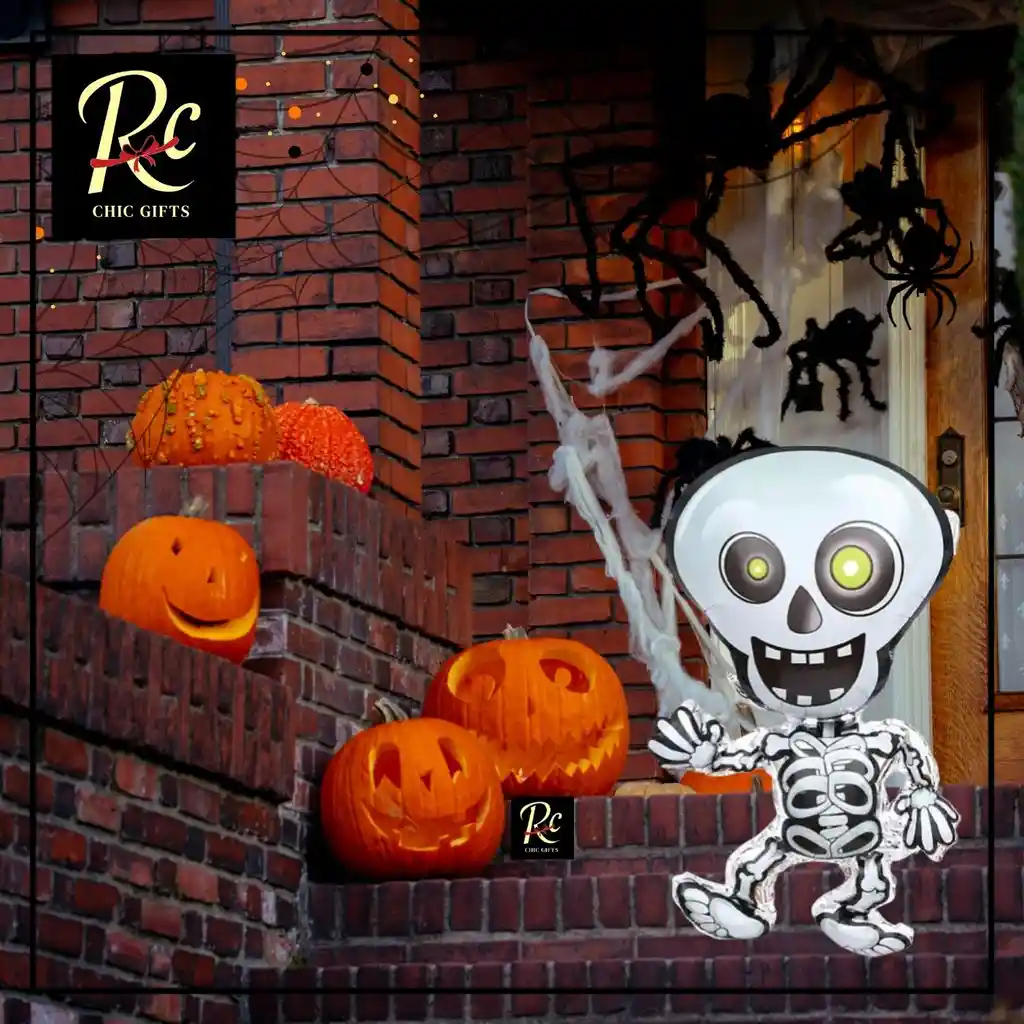 Globo Esqueleto Articulado - Decoración Halloween Metálico - Regalos Chic