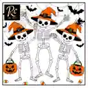 Globo Esqueleto Articulado - Decoración Halloween Metálico - Regalos Chic