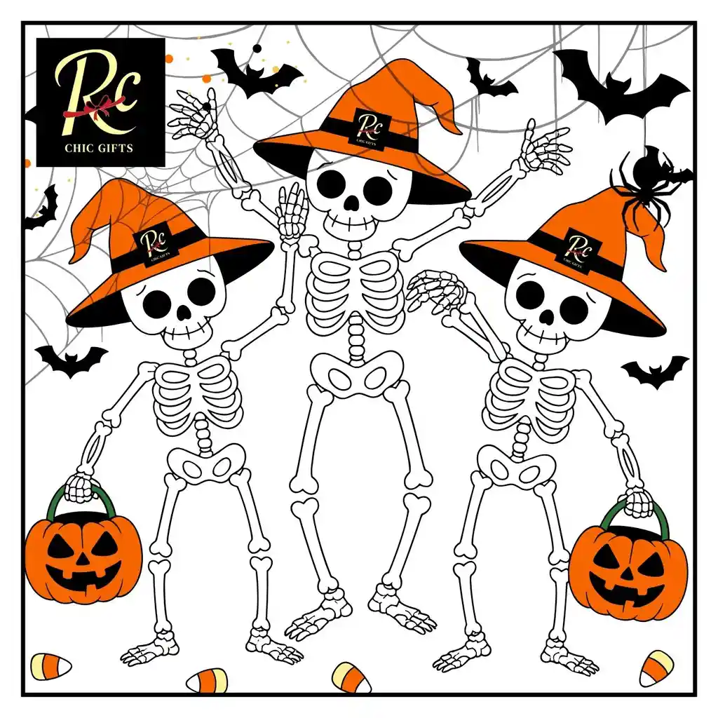 Globo Esqueleto Articulado - Decoración Halloween Metálico - Regalos Chic